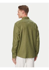 Karl Lagerfeld - KARL LAGERFELD Koszula 605084 562791 Zielony Regular Fit. Typ kołnierza: dekolt w karo. Kolor: zielony. Materiał: len #4