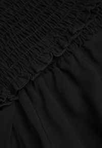 Renee - Czarny Komplet z Bawełny Elastyczny Top bez Rękawów Szorty z Falbankami i Gumką w Pasie Tessabel. Kolor: czarny. Materiał: bawełna #4