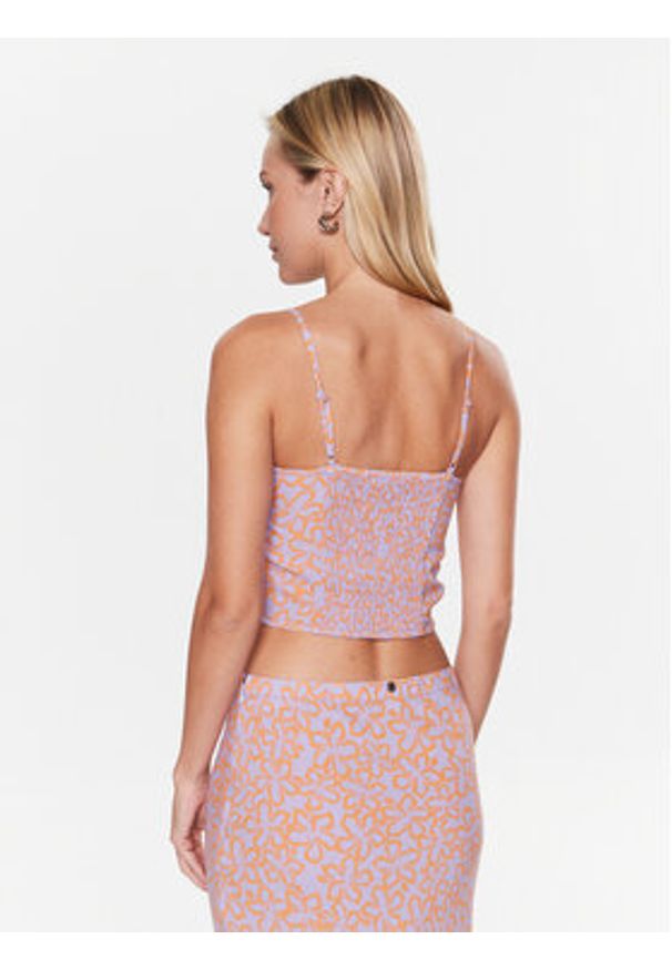 Roxy Top Vibrant ERJWT03564 Różowy Slim Fit. Kolor: różowy. Materiał: wiskoza