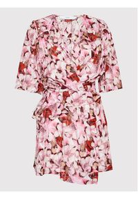 IRO Sukienka koktajlowa Carlina AQ146 Różowy Regular Fit. Kolor: różowy. Materiał: bawełna. Sezon: lato. Styl: wizytowy