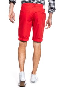 Mustang - SPODENKI MUSTANG Classic Chino Short Flame Scarlet 1009613 7130. Materiał: materiał