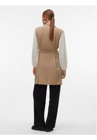 Vero Moda Kamizelka Allison 10300864 Beżowy Regular Fit. Kolor: beżowy. Materiał: syntetyk #6