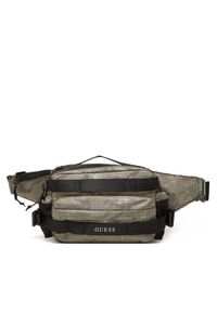Guess Saszetka nerka HMASNC P5337 Khaki. Kolor: brązowy. Materiał: materiał