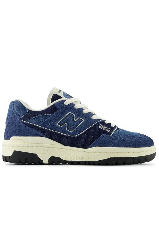 Buty New Balance BBW550GH - niebieskie. Okazja: na co dzień. Kolor: niebieski. Materiał: materiał, skóra, syntetyk. Szerokość cholewki: normalna. Wzór: nadruk, motyw zwierzęcy