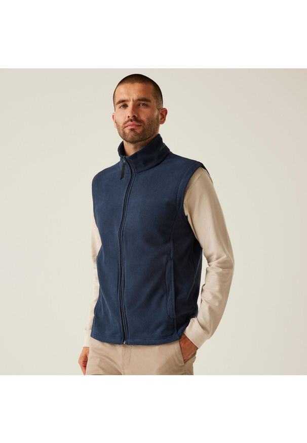 Regatta - Męski kamizelka z mikropolaru. Kolor: niebieski. Sport: turystyka piesza