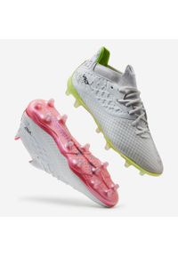 KIPSTA - Buty piłkarskie Kipsta Viralto III Elite FG Mutiny Unboxing Experience. Nosek buta: okrągły. Kolor: zielony, żółty, wielokolorowy, różowy, biały, czerwony. Materiał: dzianina, zamsz, mesh, syntetyk. Szerokość cholewki: normalna. Sport: piłka nożna