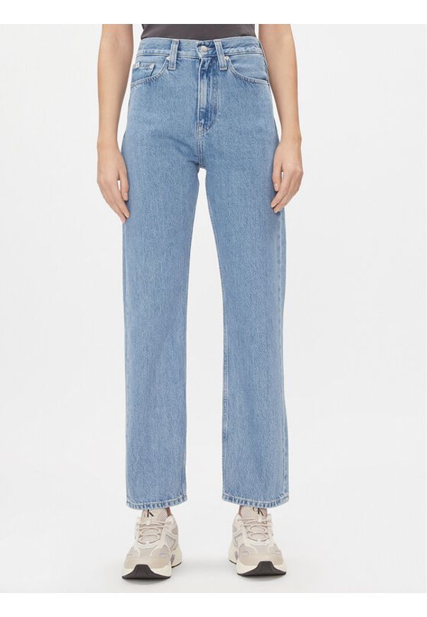 Calvin Klein Jeans Jeansy J20J222138 Niebieski Straight Fit. Kolor: niebieski