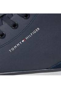 TOMMY HILFIGER - Tommy Hilfiger Sneakersy Th Hi Vulc Cleat Lth Mix FM0FM04883 Granatowy. Kolor: niebieski. Materiał: skóra #5