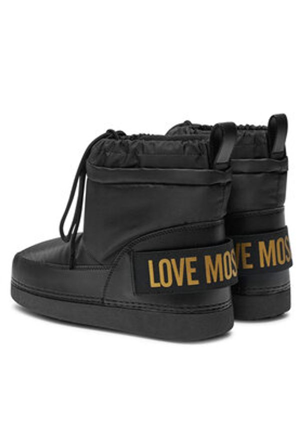 Love Moschino - LOVE MOSCHINO Śniegowce JA24972G0LEB000A Czarny. Kolor: czarny. Materiał: materiał