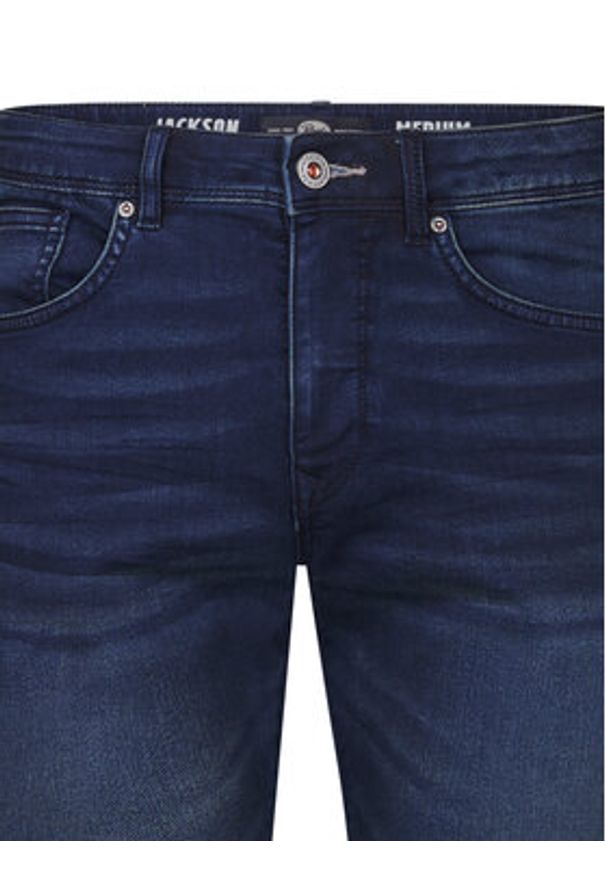 Petrol Industries Szorty jeansowe M-ROS-SHO001 Granatowy Slim Fit. Kolor: niebieski. Materiał: bawełna