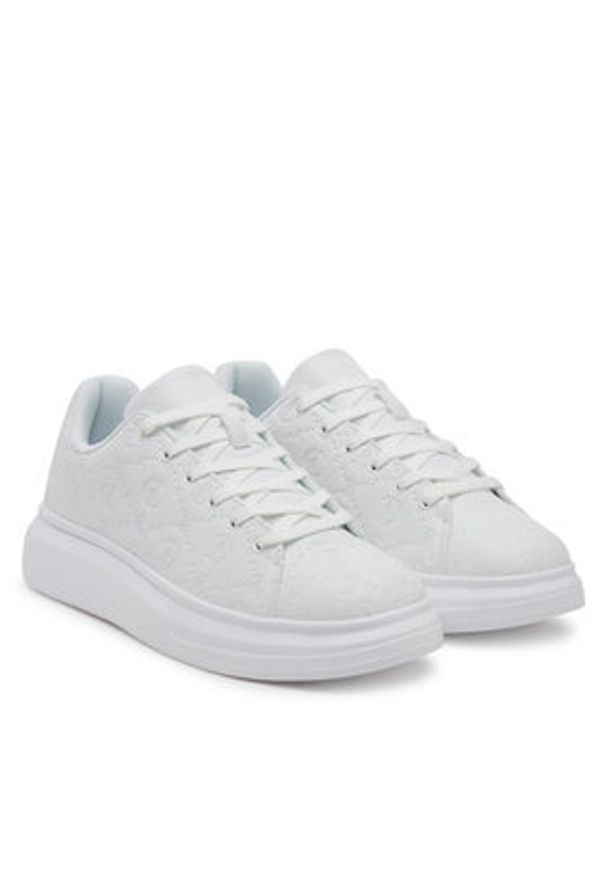 Just Cavalli Sneakersy 78QA3SBE ZSC31 Biały. Kolor: biały. Materiał: skóra