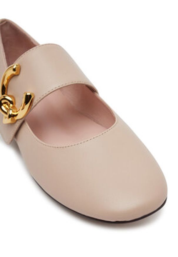 Coccinelle Baleriny E4 SB3 19 01 01 Beżowy. Kolor: beżowy. Materiał: skóra