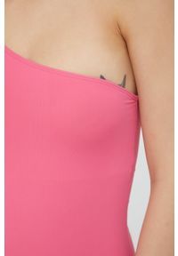 only - Only jednoczęściowy strój kąpielowy Alba kolor różowy lekko usztywniona miseczka. Kolor: różowy. Materiał: materiał