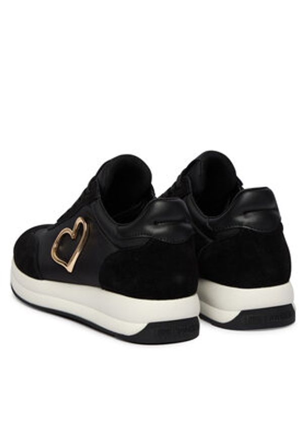 Love Moschino - LOVE MOSCHINO Sneakersy JA15344G1OINC00A Czarny. Kolor: czarny. Materiał: materiał