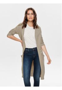 JDY Kardigan 15184979 Beżowy Regular Fit. Kolor: beżowy. Materiał: syntetyk #8
