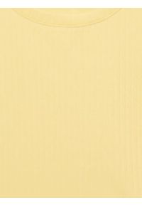 Big-Star - Koszulka damska w prążek żółta Imija 200. Okazja: na co dzień. Kolor: żółty. Materiał: prążkowany, dzianina, jeans, materiał. Długość rękawa: krótki rękaw. Wzór: prążki. Sezon: wiosna, lato. Styl: casual, elegancki #2