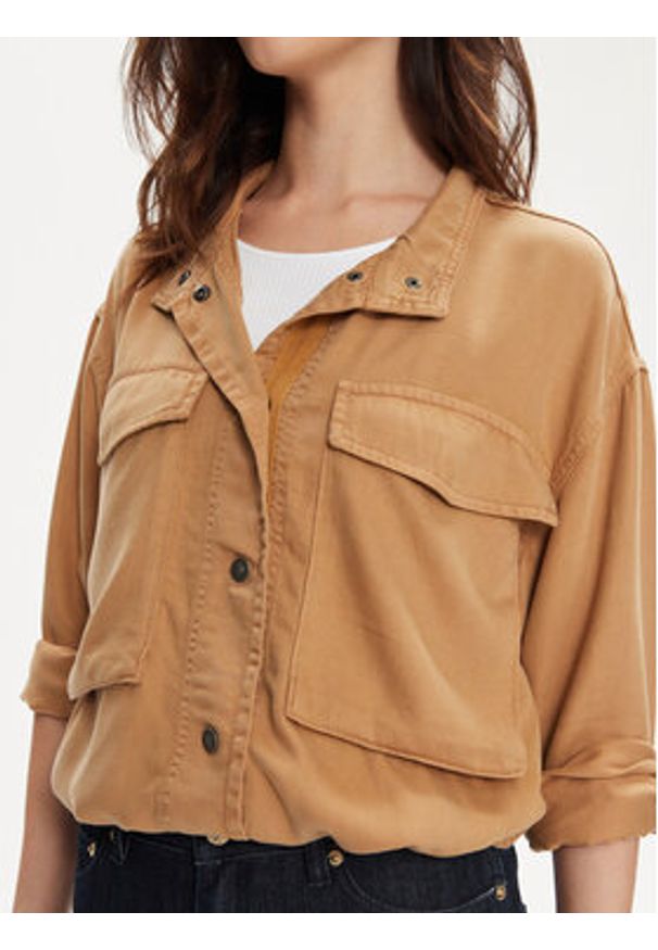 only - ONLY Kurtka przejściowa Kenya 15308202 Brązowy Regular Fit. Kolor: brązowy. Materiał: lyocell