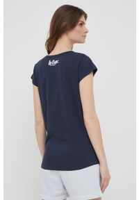 Lee Cooper t-shirt bawełniany kolor granatowy. Kolor: niebieski. Materiał: bawełna