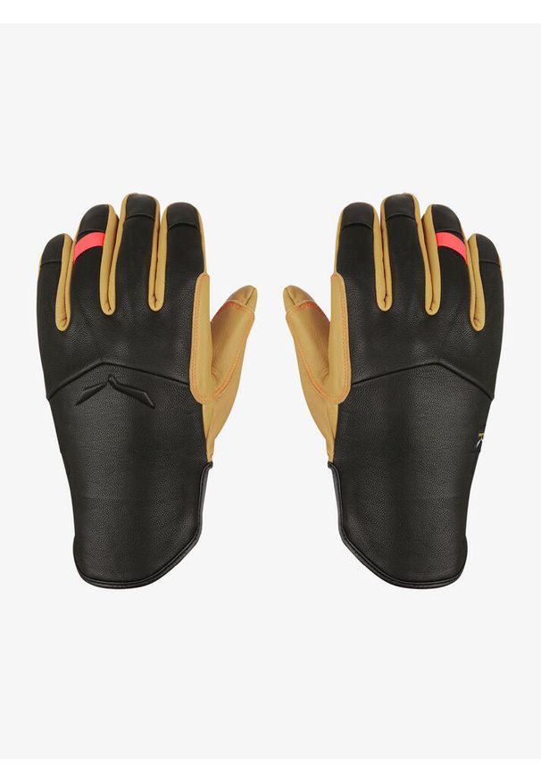 Rękawiczki damskie Salewa Ortles AM Leather Gloves. Kolor: wielokolorowy, czarny, brązowy