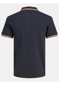 Jack & Jones - Jack&Jones Polo Paulos 12136668 Granatowy Slim Fit. Typ kołnierza: polo. Kolor: niebieski. Materiał: bawełna #9