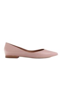 Marco Shoes Baleriny damskie z niskimi bokami różowe. Kolor: różowy. Materiał: materiał, skóra. Szerokość cholewki: normalna