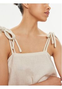 Max Mara Leisure Sukienka codzienna Senna 2416221038 Écru Relaxed Fit. Okazja: na co dzień. Materiał: len. Typ sukienki: proste. Styl: casual