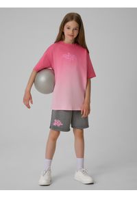 4f - 4F T-shirt loose z nadrukiem dziewczęcy - multikolor 146/152 (10-12 lat). Okazja: na co dzień, na plażę. Kolor: wielokolorowy. Materiał: materiał, dresówka, bawełna. Wzór: nadruk. Sezon: lato. Styl: wakacyjny, casual, retro, sportowy #2