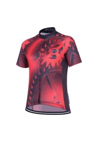 MADANI - Koszulka rowerowa męska madani. Kolor: różowy, czerwony, wielokolorowy. Sport: kolarstwo