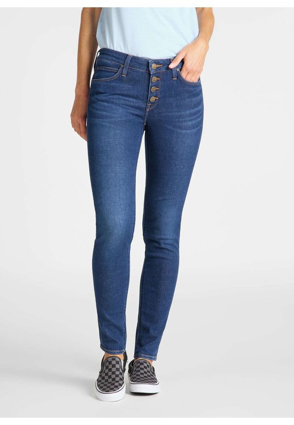 Lee - LEE SKINNY DAMSKIE SPODNIE JEANSOWE L31YRONR