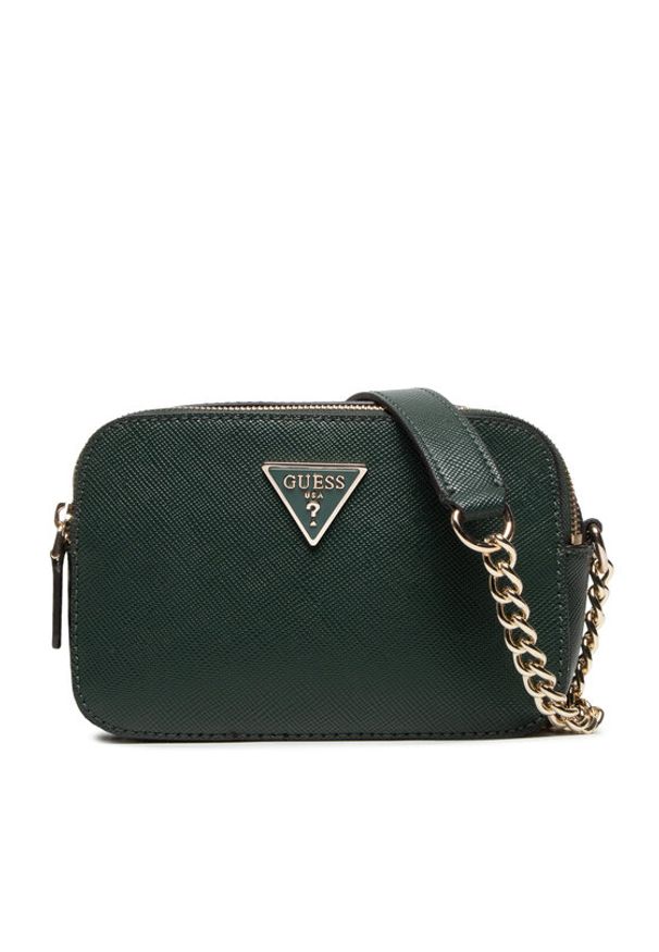 Guess Torebka Noelle Crossbody Camera HWZG78 79140 Zielony. Kolor: zielony. Materiał: skórzane