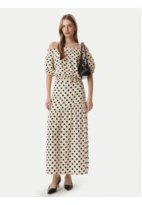 Morgan Spódnica maxi 261-JOVITA Beżowy Regular Fit. Kolor: beżowy. Materiał: wiskoza #4