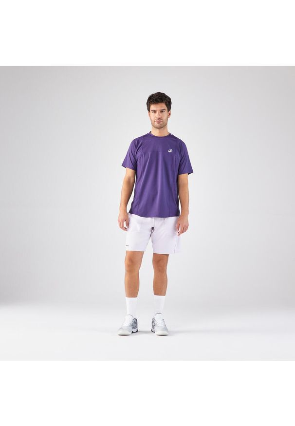 ARTENGO - Koszulka tenisowa męska krótki rękaw Artengo Dry Gaël Monfils. Kolor: fioletowy. Materiał: materiał, elastan, poliester. Długość rękawa: krótki rękaw. Długość: krótkie. Sport: tenis