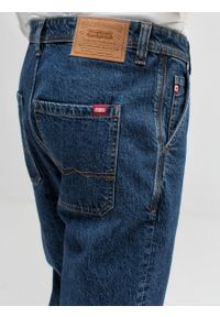 Big-Star - Spodnie jeans męskie proste z linii Authentic Workwear Trousers 488. Okazja: na co dzień. Kolor: niebieski. Styl: casual, klasyczny, elegancki #4