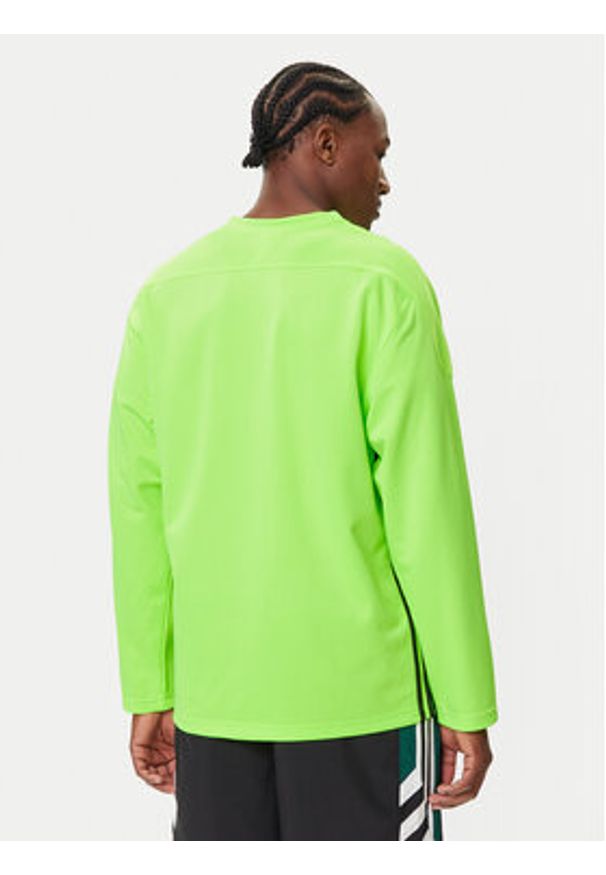 Adidas - adidas Longsleeve adicolor Mesh JW8379 Zielony Regular Fit. Kolor: zielony. Materiał: syntetyk. Długość rękawa: długi rękaw
