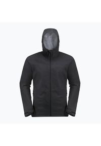 Kurtka przeciwdeszczowa męska Jack Wolfskin Elsberg 2.5L. Kolor: szary, czarny, wielokolorowy