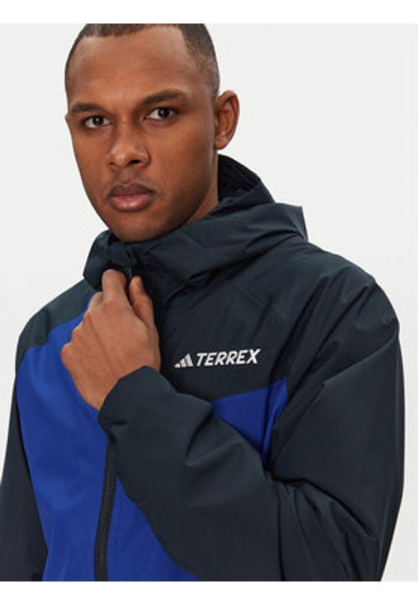 Adidas - adidas Kurtka outdoor Terrex Multi 2L RAIN.RDY JD8353 Niebieski Regular Fit. Kolor: niebieski. Materiał: syntetyk. Sport: outdoor