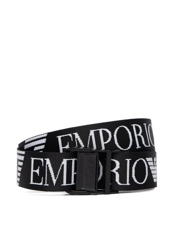 Pasek EA7 Emporio Armani. Kolor: czarny