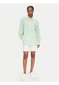 Lacoste Koszula CF0054 Zielony Oversize. Kolor: zielony. Materiał: len #5