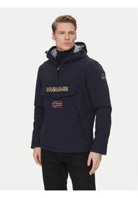 Napapijri Kurtka anorak Rainforest Pocket 2 NP0A4GMD Granatowy Regular Fit. Kolor: niebieski. Materiał: syntetyk #1