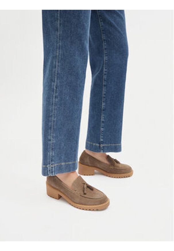 Lasocki Loafersy WB-RONA-21 Szary. Kolor: szary. Materiał: skóra, zamsz