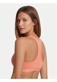 TOMMY HILFIGER - Tommy Hilfiger Biustonosz top Heritage Logo Underband Racerback Bralette UW0UW06221 Pomarańczowy. Kolor: pomarańczowy. Materiał: bawełna #2