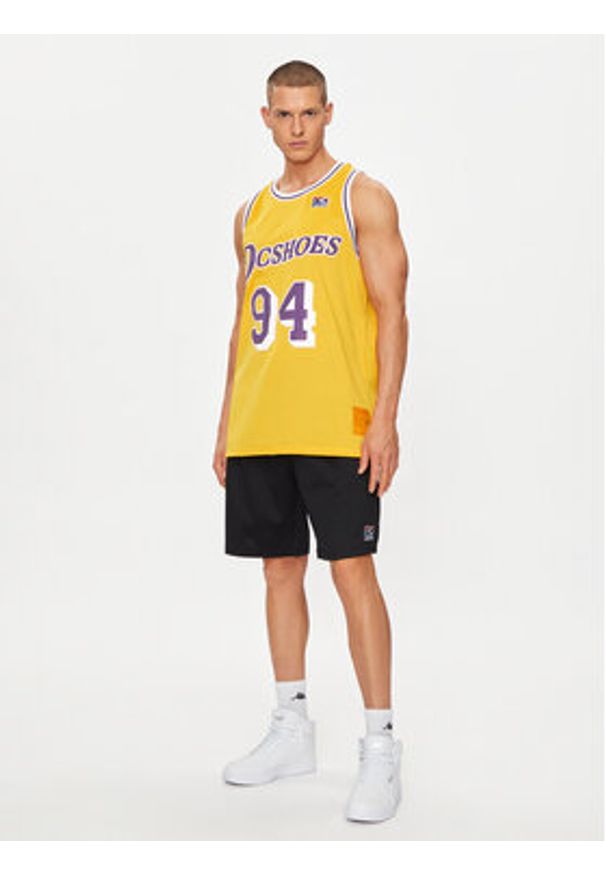 DC Shoes Tank top Showtime Jersey ADYKT03229 Żółty Regular Fit. Kolor: żółty. Materiał: syntetyk