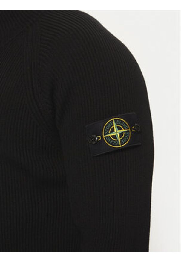 Stone Island Kardigan 8115519C2 Czarny Regular Fit. Kolor: czarny. Materiał: wełna