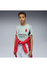 Puma - Młodzieżowa koszulka bramkarska AC Milan 25/26 PUMA. Kolor: czerwony, zielony, wielokolorowy. Materiał: tkanina. Sport: piłka nożna