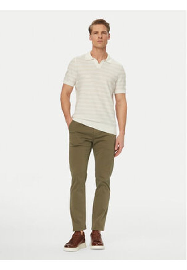 BOSS Polo H-Narciso 50560483 Biały Regular Fit. Typ kołnierza: polo. Kolor: biały. Materiał: bawełna