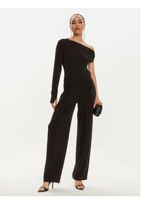 NORMA KAMALI Bluzka KK4236PLC85001 Czarny Slim Fit. Kolor: czarny. Materiał: syntetyk #3