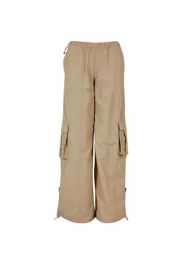 Urban Classics - Nylonowe Szerokie Spodnie Cargo Dla Pań I Panów. Kolor: wielokolorowy, szary, brązowy. Materiał: nylon