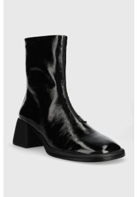 Vagabond Shoemakers botki skórzane ANSIE damskie kolor czarny na słupku 5445.060.20. Kolor: czarny. Materiał: skóra. Obcas: na słupku. Wysokość obcasa: średni #4
