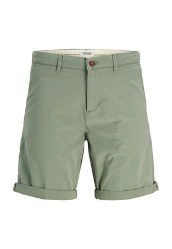 Jack & Jones - Jack&Jones Szorty materiałowe Marco 12269494 Zielony Regular Fit. Kolor: zielony. Materiał: bawełna