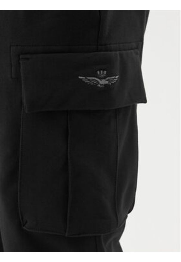 Aeronautica Militare Spodnie dresowe 261PF1020UF00674 Czarny Regular Fit. Kolor: czarny. Materiał: bawełna